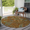 Piper Looms Chantille Paisley ACN533 Paprika Area Rug