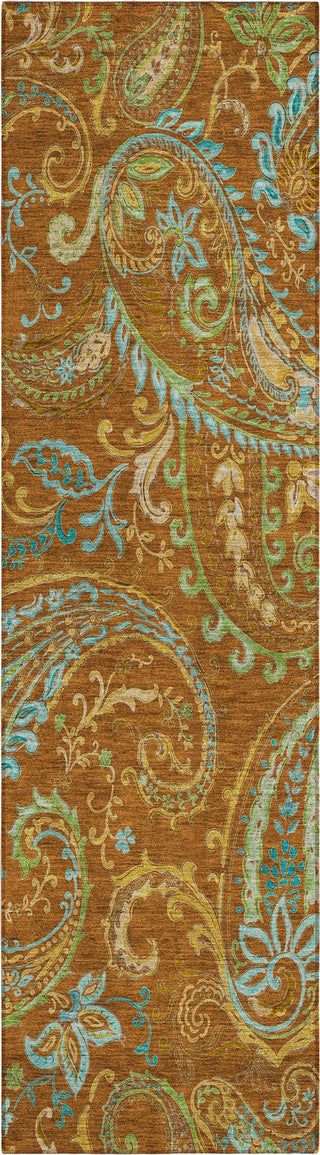 Piper Looms Chantille Paisley ACN533 Paprika Area Rug