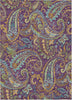 Piper Looms Chantille Paisley ACN533 Purple Area Rug