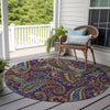 Piper Looms Chantille Paisley ACN533 Purple Area Rug