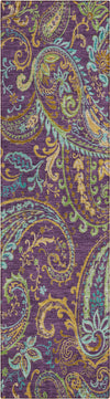 Piper Looms Chantille Paisley ACN533 Purple Area Rug