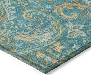 Piper Looms Chantille Paisley ACN533 Teal Area Rug