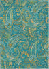 Piper Looms Chantille Paisley ACN533 Teal Area Rug