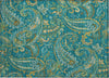 Piper Looms Chantille Paisley ACN533 Teal Area Rug