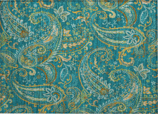 Piper Looms Chantille Paisley ACN533 Teal Area Rug