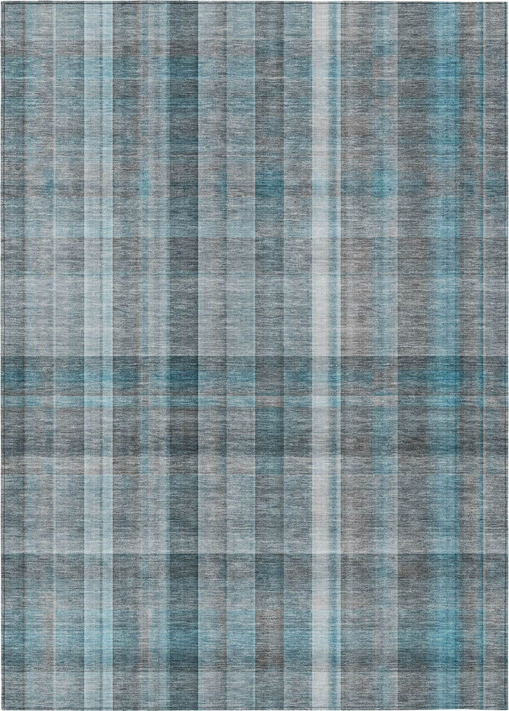 Piper Looms Chantille Plaid ACN534 Teal Area Rug