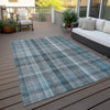 Piper Looms Chantille Plaid ACN534 Teal Area Rug