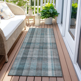 Piper Looms Chantille Plaid ACN534 Teal Area Rug