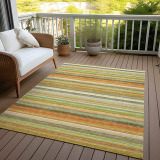 Piper Looms Chantille Stripes ACN535 Aloe Area Rug