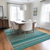 Piper Looms Chantille Stripes ACN535 Teal Area Rug