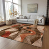 Piper Looms Chantille Abstract ACN536 Chocolate Area Rug