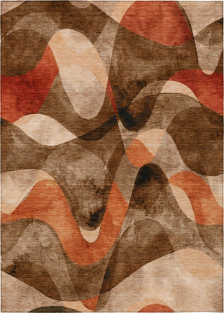 Piper Looms Chantille Abstract ACN536 Chocolate Area Rug