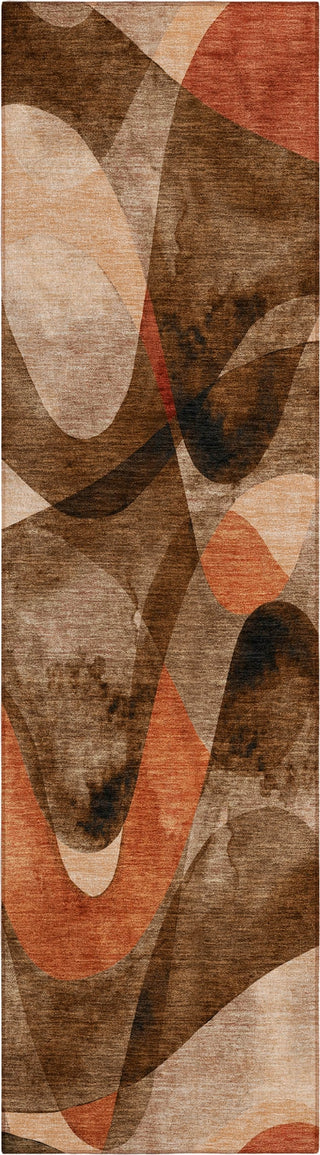 Piper Looms Chantille Abstract ACN536 Chocolate Area Rug