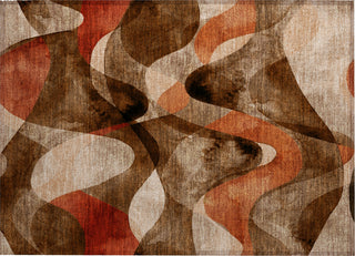 Piper Looms Chantille Abstract ACN536 Chocolate Area Rug