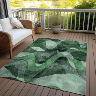 Piper Looms Chantille Abstract ACN536 Fern Area Rug