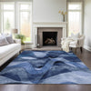 Piper Looms Chantille Abstract ACN536 Navy Area Rug- Featured