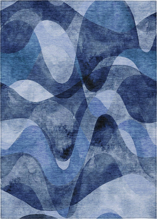 Piper Looms Chantille Abstract ACN536 Navy Area Rug