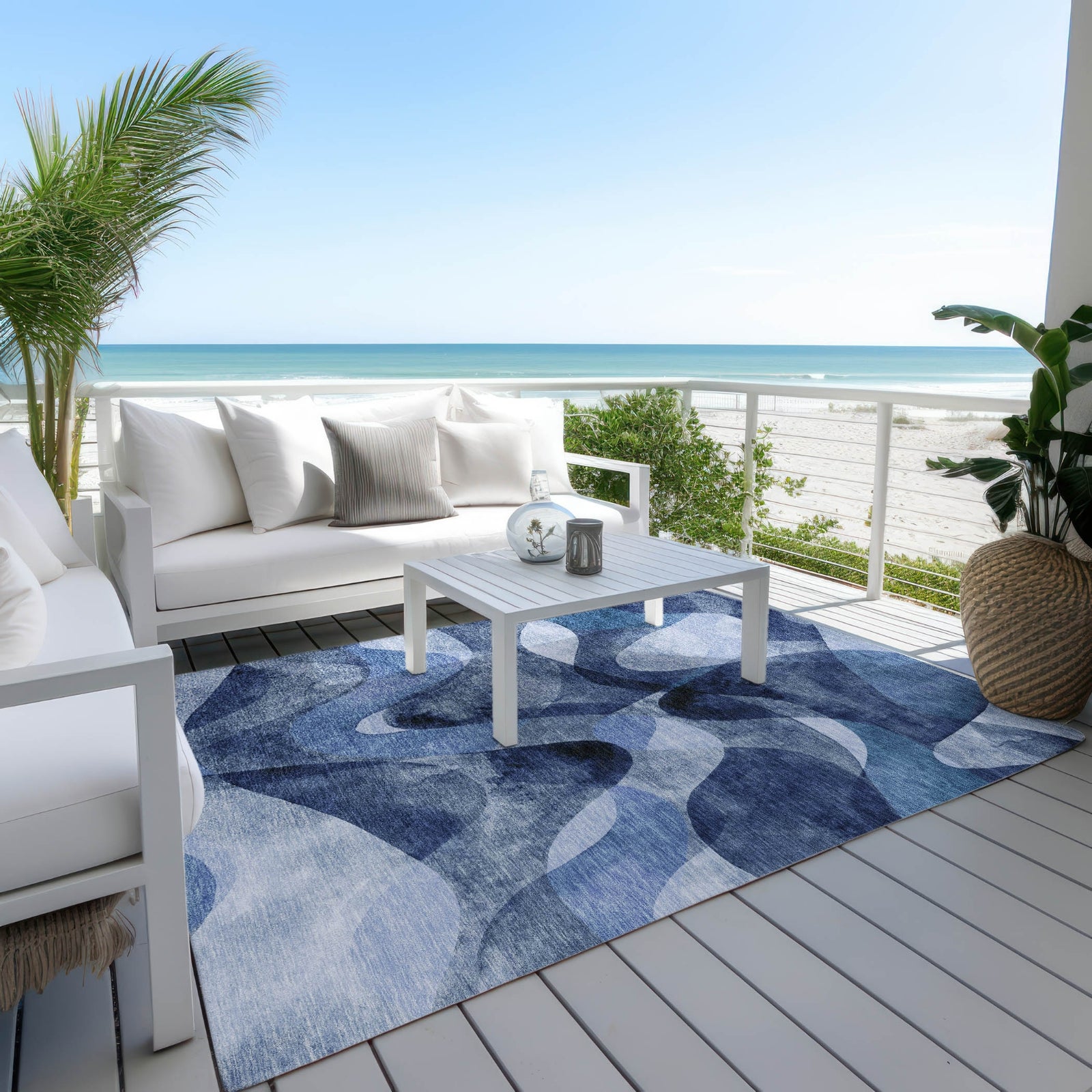Piper Looms Chantille Abstract ACN536 Navy Area Rug – Incredible Rugs ...