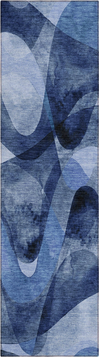 Piper Looms Chantille Abstract ACN536 Navy Area Rug