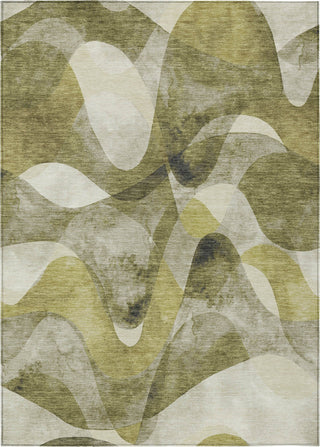 Piper Looms Chantille Abstract ACN536 Olive Area Rug