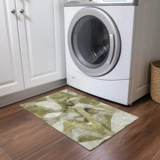 Piper Looms Chantille Abstract ACN536 Olive Area Rug