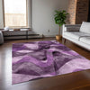 Piper Looms Chantille Abstract ACN536 Purple Area Rug