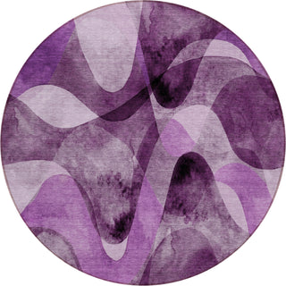 Piper Looms Chantille Abstract ACN536 Purple Area Rug