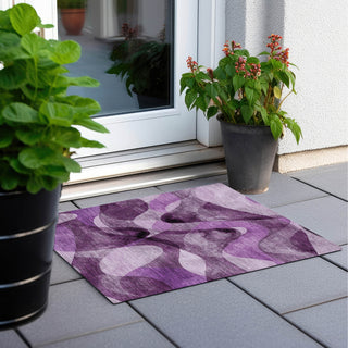 Piper Looms Chantille Abstract ACN536 Purple Area Rug