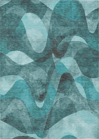 Piper Looms Chantille Abstract ACN536 Teal Area Rug