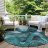 Piper Looms Chantille Abstract ACN536 Teal Area Rug