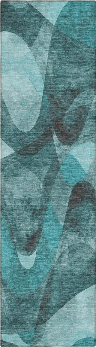 Piper Looms Chantille Abstract ACN536 Teal Area Rug