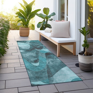 Piper Looms Chantille Abstract ACN536 Teal Area Rug