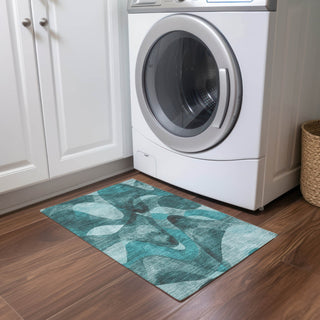 Piper Looms Chantille Abstract ACN536 Teal Area Rug