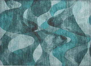 Piper Looms Chantille Abstract ACN536 Teal Area Rug