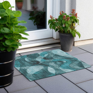 Piper Looms Chantille Abstract ACN536 Teal Area Rug