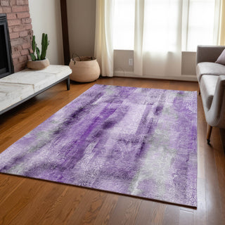 Piper Looms Chantille Casual ACN537 Purple Area Rug