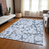 Piper Looms Chantille Floral ACN538 Denim Area Rug