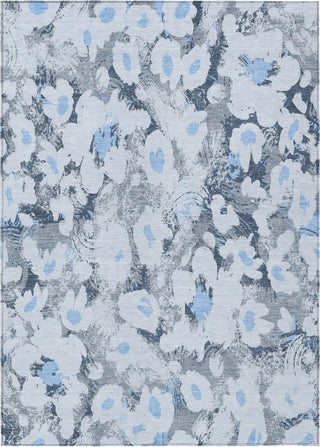 Piper Looms Chantille Floral ACN538 Denim Area Rug