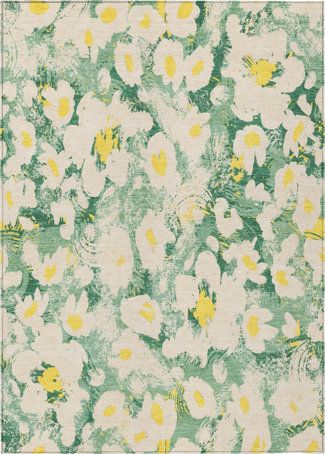 Piper Looms Chantille Floral ACN538 Green Area Rug