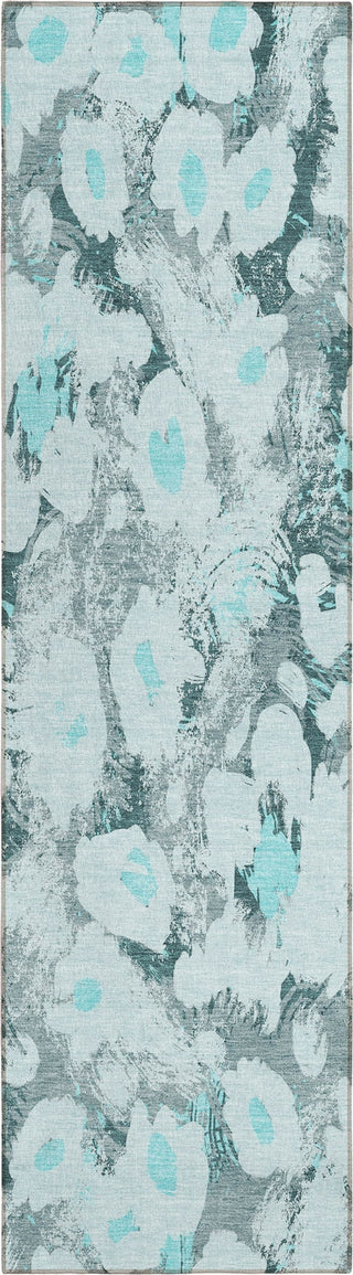 Piper Looms Chantille Floral ACN538 Teal Area Rug