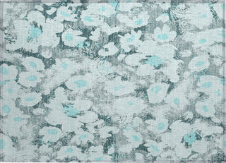 Piper Looms Chantille Floral ACN538 Teal Area Rug