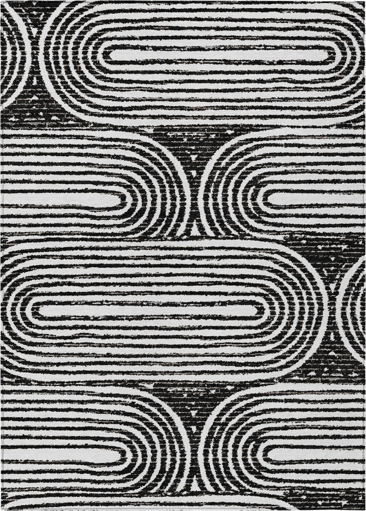 Piper Looms Chantille Art Deco ACN540 Black Area Rug