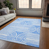 Piper Looms Chantille Art Deco ACN540 Blue Area Rug