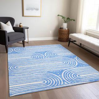 Piper Looms Chantille Art Deco ACN540 Blue Area Rug