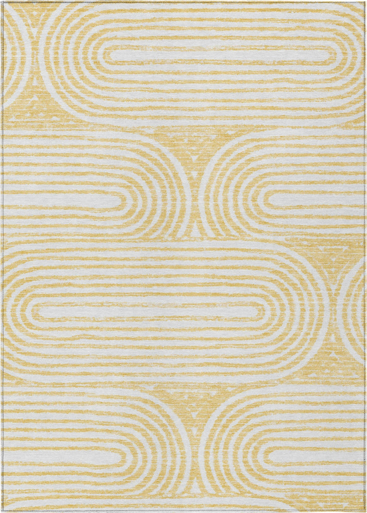 Piper Looms Chantille Art Deco ACN540 Gold Area Rug