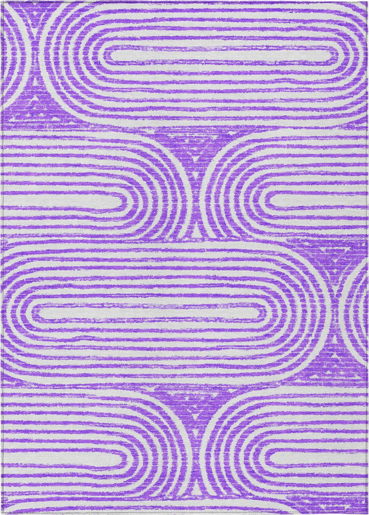 Piper Looms Chantille Art Deco ACN540 Purple Area Rug