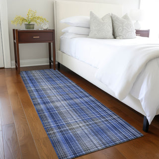 Piper Looms Chantille Plaid ACN541 Navy Area Rug