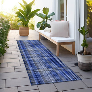 Piper Looms Chantille Plaid ACN541 Navy Area Rug