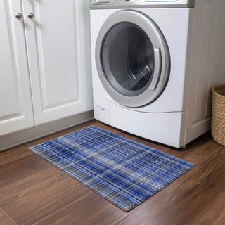 Piper Looms Chantille Plaid ACN541 Navy Area Rug