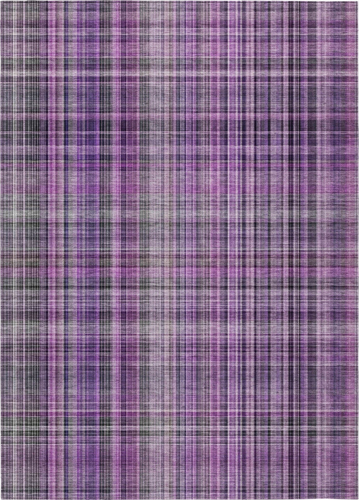 Piper Looms Chantille Plaid ACN541 Purple Area Rug